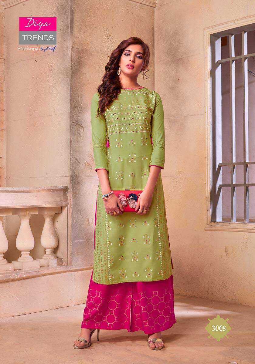 Biba's Vol-3 Diya Trends Rayon Palazzo Kurti Biba's Vol-3 Diya Trends Rayon Palazzo Kurti